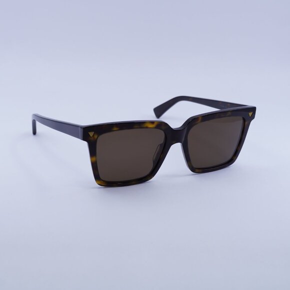 Bottega Veneta BV1254S 002 Sunglasses Havana Square Frame, Brown Lenses - Picture 5 of 10